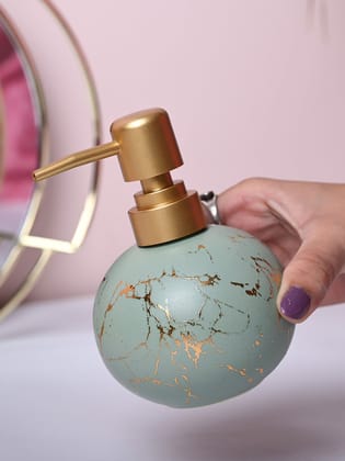 Green Ceramic Soap Dispenser