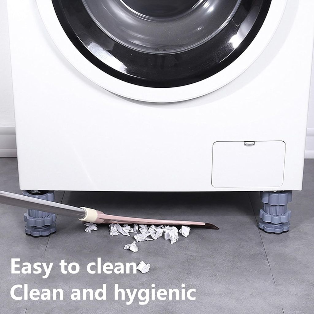 Washing Machine Vibration Pads - Adjustable Dryer Shock & Noise Cancelling Pads, Anti Vibration Pads for Washing Machine Support 4 Pcs