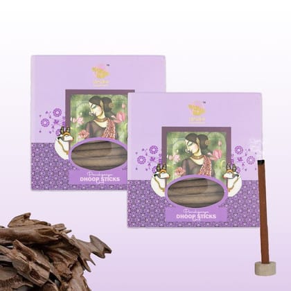 Nandi Panchgavya 100 Percent Cow Dung Dhoop Sticks for Pooja with Stand (Oud Fragrance -Pack of 2,100 Sticks)