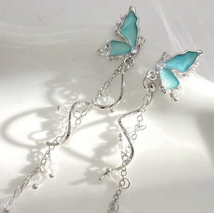 Blue Butterfly Dangler Earring