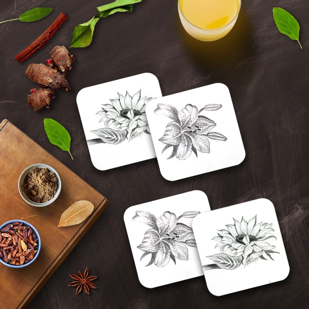 Pencil Shading on Square Coasters Diy Kit by Penkraft