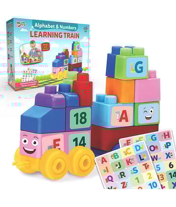 Little Berry Alphabet & Number Learning Train Blocks for Kids - Learning & Educational Blocks Toys for Kids (Multicolour)