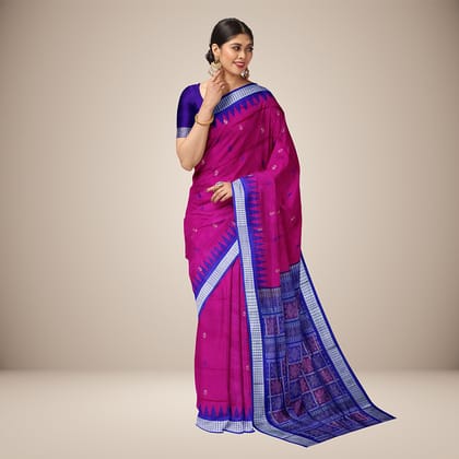 Mini Floral Motif Bomkai Silk Saree Mini Floral Motif Bomkai Silk Saree