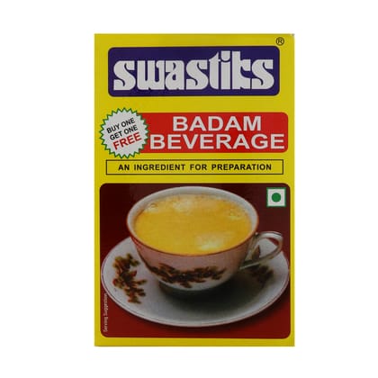 Swastiks Badam Beverage, 200 gm (Buy 1 Get 1 Free)