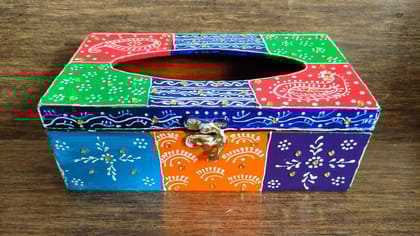 Tissue Paper Box-Wooden Cut