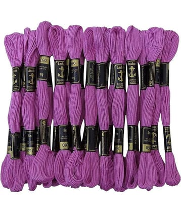 PRANSUNITA Anchor Stranded Cotton 6 Strand Cross-Stitch Hand Embroidery Stranded Cotton Craft Sewing Floss Thread, Pack of 10