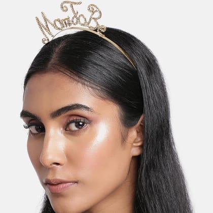 Gold-Toned Embellished Mom to be Hairband