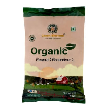 Organic Peanut (Groundnut) - 1Kg  I VEGAN (Weight - 1kg) by green blossom agritech ventures private limited