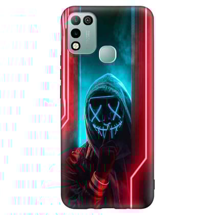 Neon Light With Joker HOT 10 PLAY Premium Embossed Mobile cover