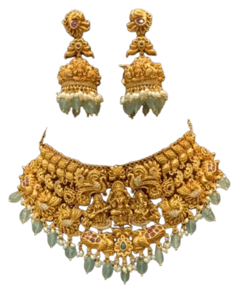 GoldPlated Necklace and Earrings Set
