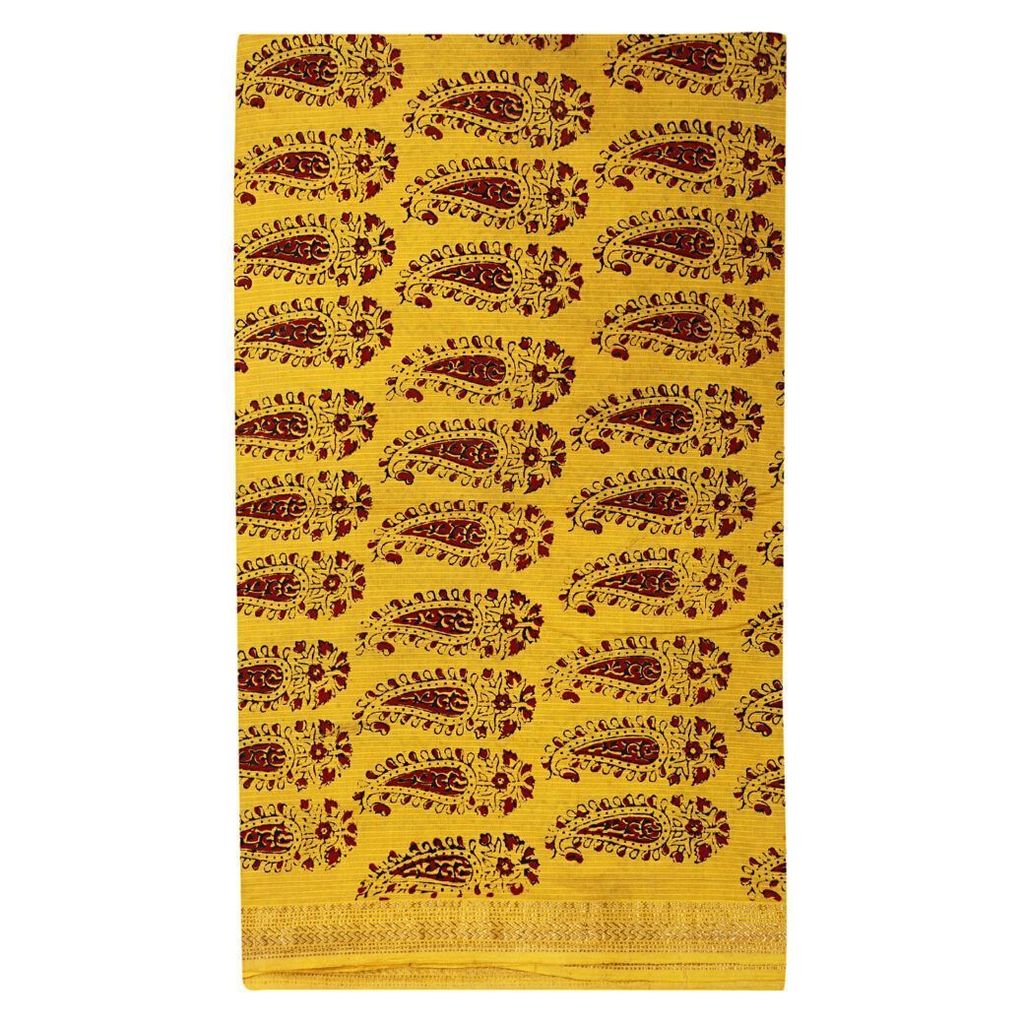HANDLOOM CHANDERI 03 PCS BAGH PRINTED SUIT (SKU - 1RBS02260221 Suit 115) - Kurtas & Kurta Sets | Buy online on ZillyBuy