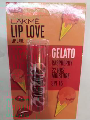 Lakme Lip love Lip care Gelato Raspberry 22 hrs Moisture Spf 15 Padde 