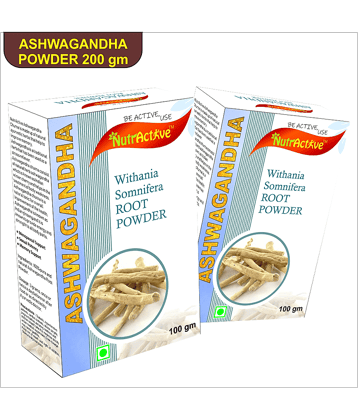 NutrActive Organic Ashwagandha Powder 100 gm Pack of 2