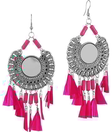Darshini Designs daily wear pink colour earrings for women and girl.
