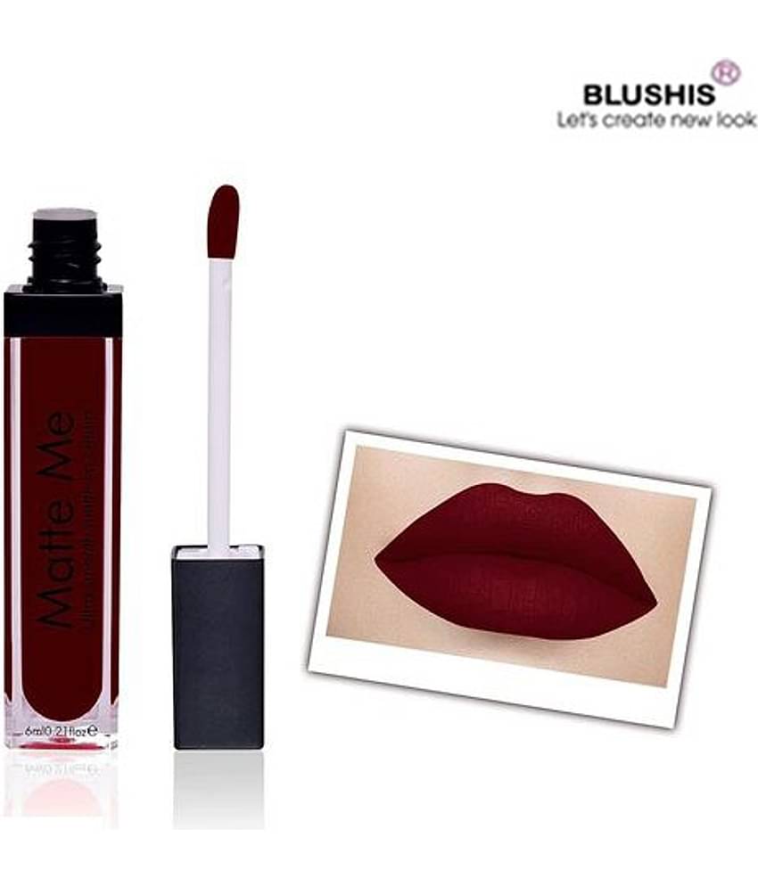 BLUSHIS Super Stay Matte Finish Maroon Waterproof Sensational Liquid Lipstick
