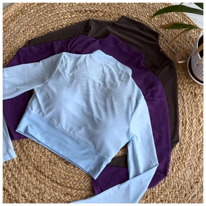 Roxane high neck top-XS / Blue