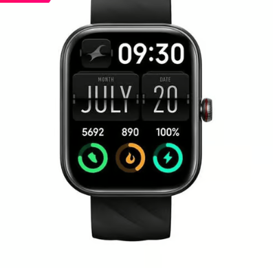 Fastrack Kruz Plus Smart Watch with 1.91" Inch Super HD UltraVU TFT Display with Functional Crown, Upto 7 Days Battery Life, Bluetooth- Gunmetal Black