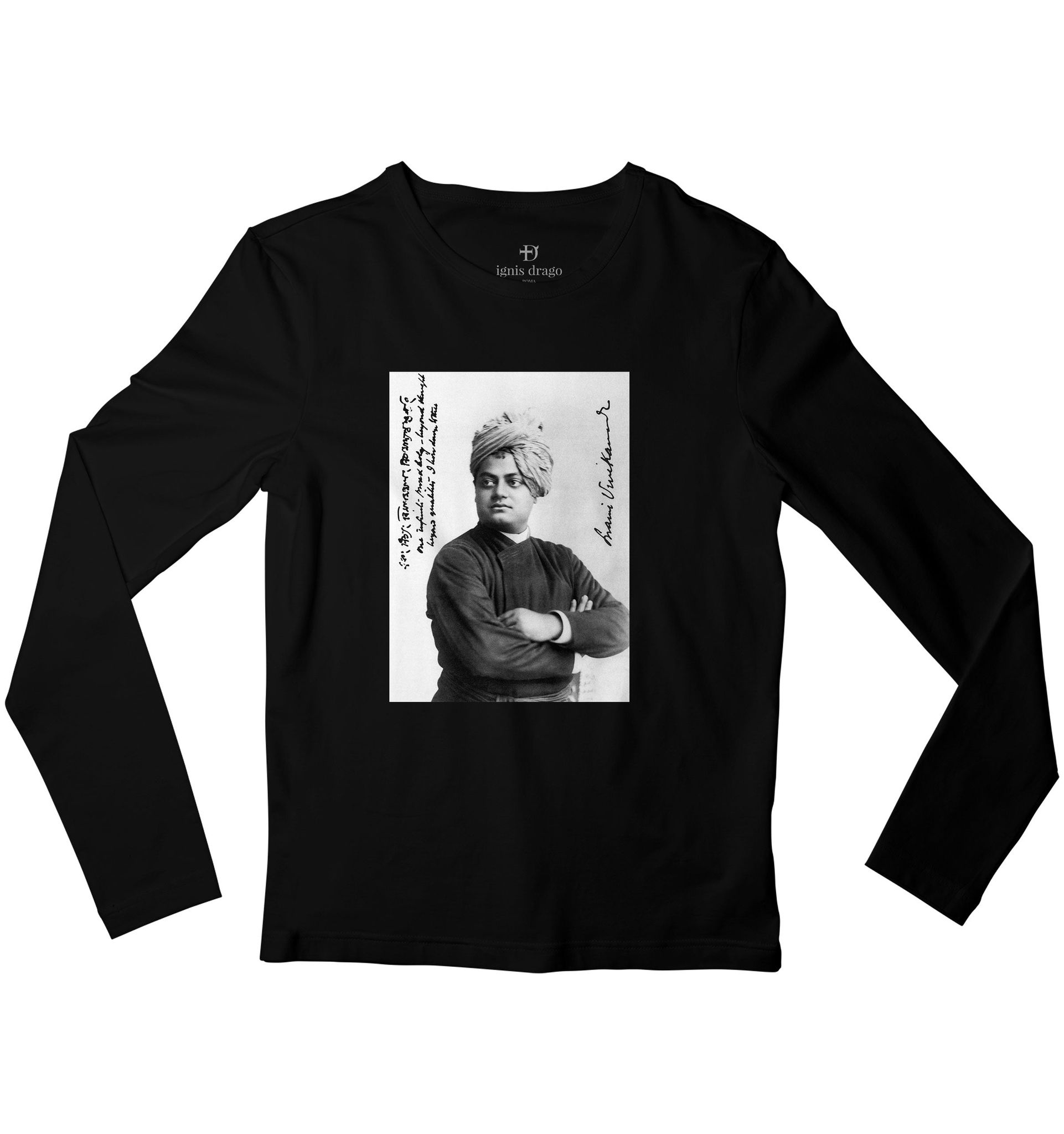 Swami Vivekananda Full Sleeve T-shirt-38 - S / Black