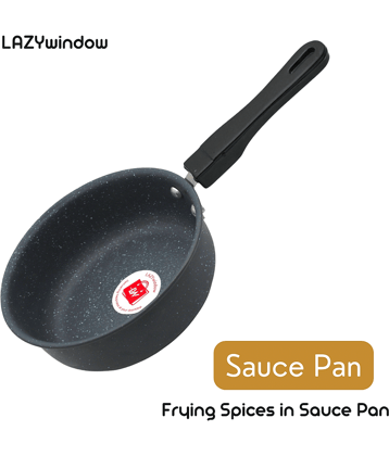 LAZYWINDOW Baby Sauce Pan Grey Hard Anodised Non-Stick Cookware Sets ( Set of 1 )