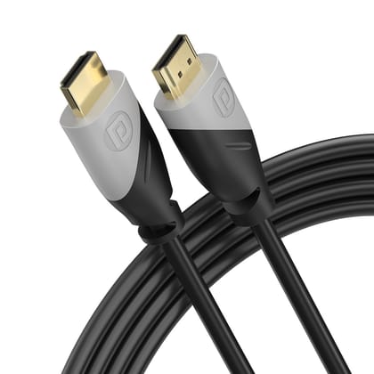 Portronics Konnect Sync - 3M Cord Length, Wide Compatibility, PVC Cable, Enhanced Audio Experience, Gold-Plated Connectors & Copper Core (Black)