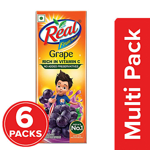 Real Fruit Juice - Grape, 6 x 180 ml Multipack