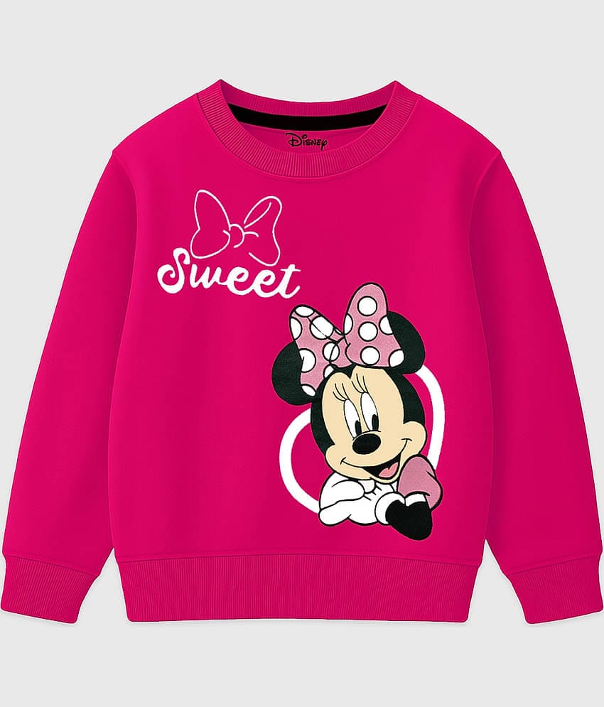 Kuchipoo Pack of 1 Girls Fleece Sweatshirt ( Deep Pink )