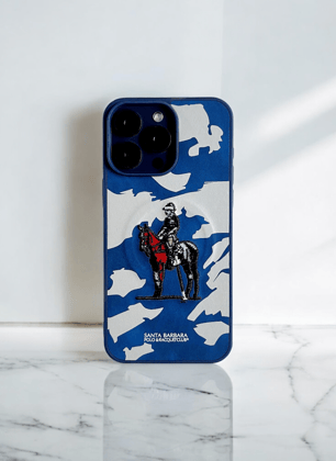 Santa Barbara Blue White Camo Case for iPhone 15 Plus