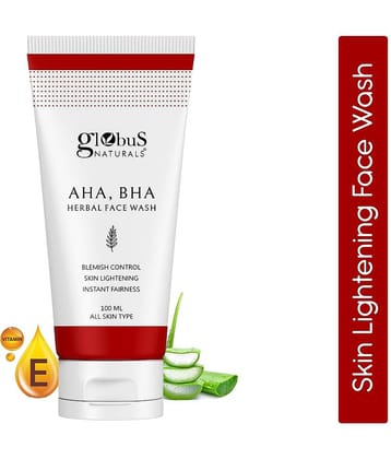 Globus Naturals AHA BHA, Acne or Blemishes Removal Face Wash, For All Skin Type, 100ml