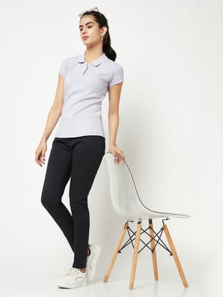 Navy Blue Chinos Trousers-26 / Navy Blue