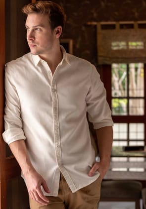 Tencel™ Shirt in Ecru-S · 38 - 39''