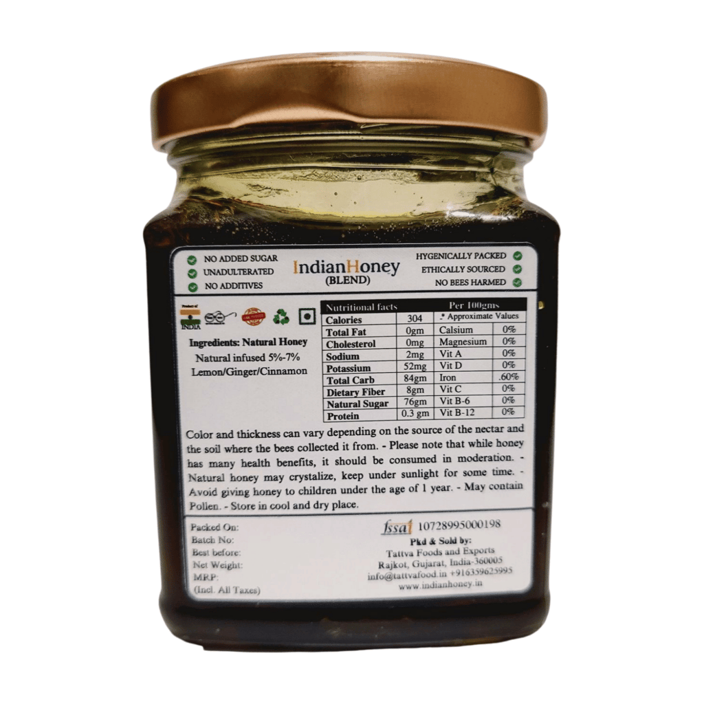 IndianHoney Cinnamon Honey The Perfect Sweetener With A Touch Of Spice For Your Daily Wellness(Buy 1-500 Gm and Get 1-230 gm Free)