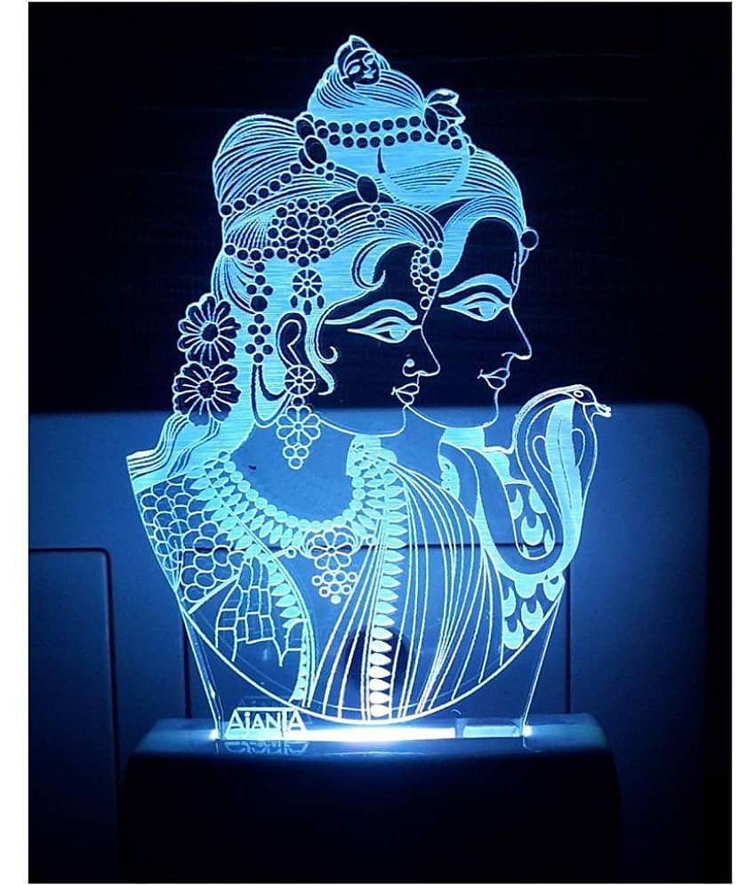 Ajanta Shankar Parvati  code: 2017 3D Night Lamp Multi - Pack of 1