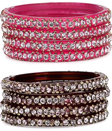Somil Designer And Attractive Wedding Fancy Glass Bangle Set For Party, Marriage, Function And Daily Use