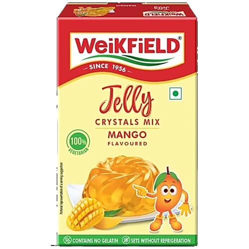 Weikfield Jelly Crystals - Mango Flavour, 90 g Carton