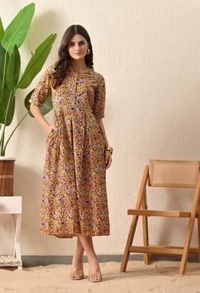 Kalamkari Pocket Dress-S