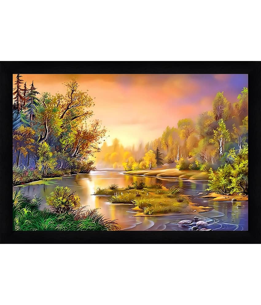 Indianara - Abstract Painting With Frame