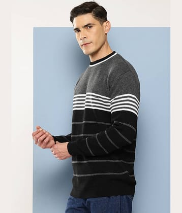 Aarika Woollen Round Neck Men's Full Sleeves Pullover Sweater - Grey ( Pack of 1 )