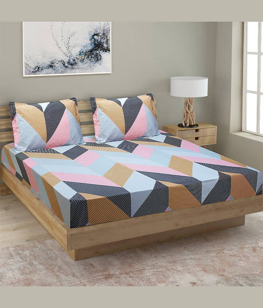 Home Candy Cotton King Bedsheet ( Light Grey )