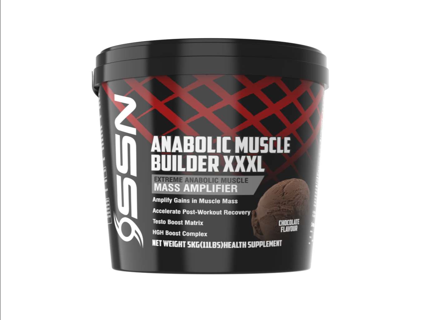 OSSN Anabolic Muscle Builder Xxxl, 5kg (11 Lbs), Chocolate, Extreme Anabolic Muscle Mass Gainer, 36g Of Protein And 738 Kacl Per Serving With Testo & Boost Matrix, Accelerate Post Workout Recovery