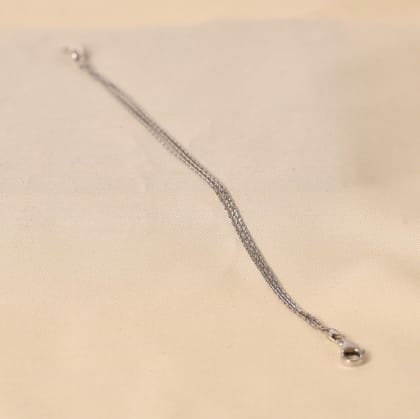 3-Line Bracelet - 6.5" Rhodium