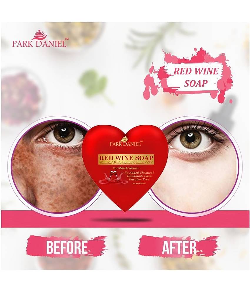 Park Daniel Red Wine Soap Bathing Bar Moisturizing Skin Suitable for All Skin Type Pack of 1 of 100 Grams