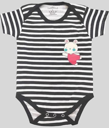 Babeezworld Pack of 1 Baby Boys 100% Cotton Bodysuit ( Black )