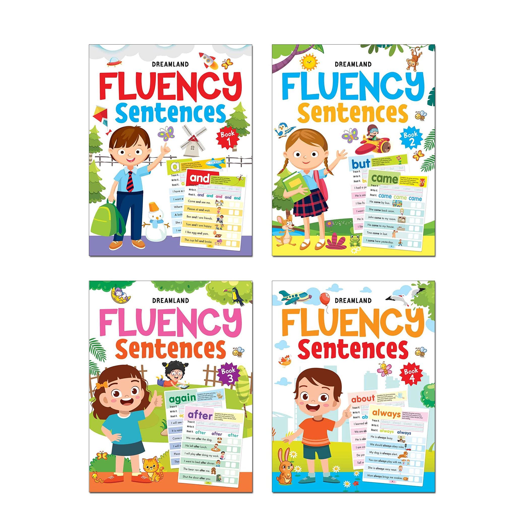 Fluency Sentences Books Pack for Kids Age 4 -7 Years | Kids Educational Learning Book Dreamland Publications