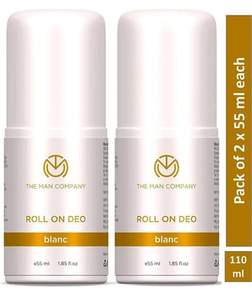 The Man Company BLANC Antiperspirant Roll On Pack of 2 Deodorant Roll-ons for Men 55 ml ( Pack of 2 )