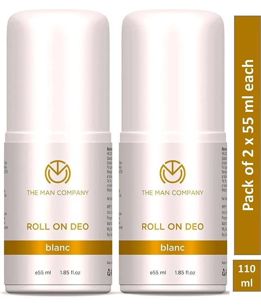 The Man Company BLANC Antiperspirant Roll On Pack of 2 Deodorant Roll-ons for Men 55 ml ( Pack of 2 )