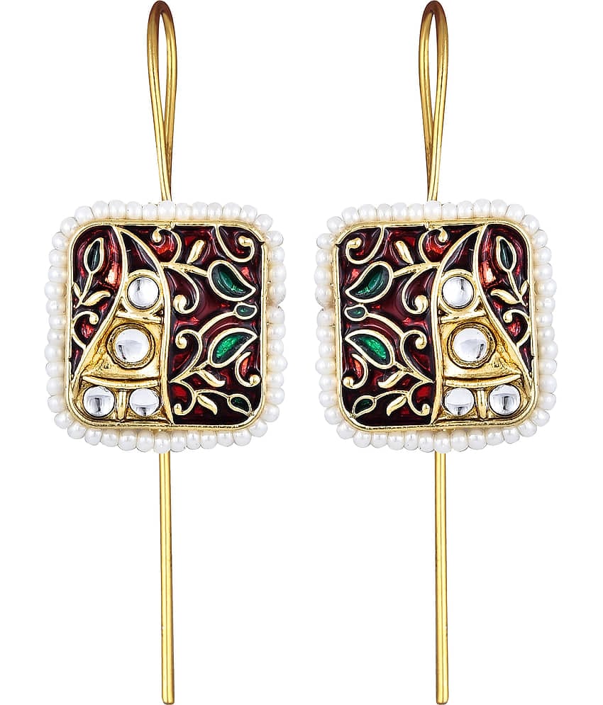 Vignaharta Golden EarCuff Earrings ( Pack of 1 )