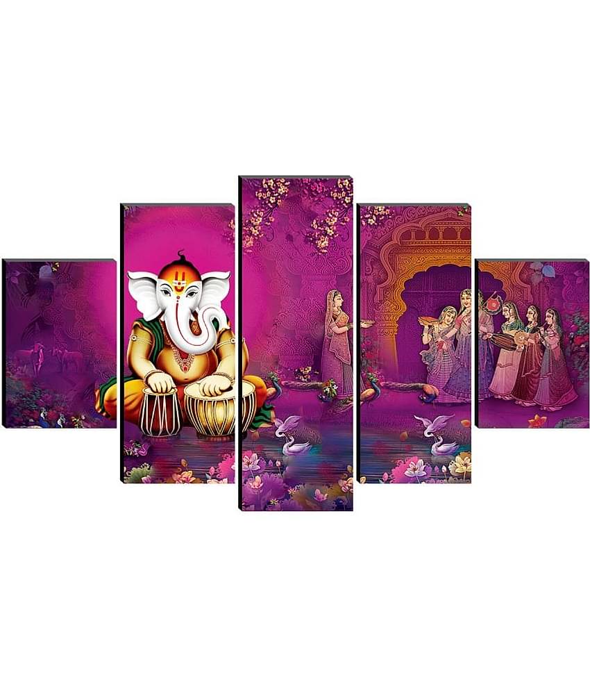 Saf Lord Ganesh Ji Religious Wall Hanging Framed Painting