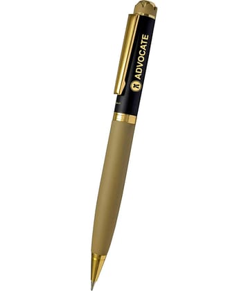 UJJi Advocate Logo engraved Beige Colour and Golden Clip Ball Pen