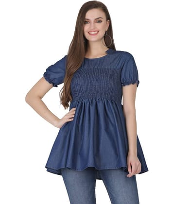 SAAKAA Women's Denim Empire Top ( Blue )