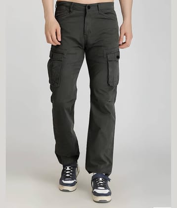 Reoutlook Regular Flat Men's Cargos - Black ( Pack of 1 )